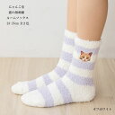 にゃんこ堂 モール 猫の顔刺繍 ルームソックス 23-25cm (オフホワイト・ベージュ) レディース 靴下 ネコ sk-54p28132