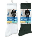 【3足組・メンズ】WORK-Fit 綿100% クルーソックス (3サイズ)(黒・白) イミダソール誘導体 靴下 紳士 ビジネスソックス アツギ