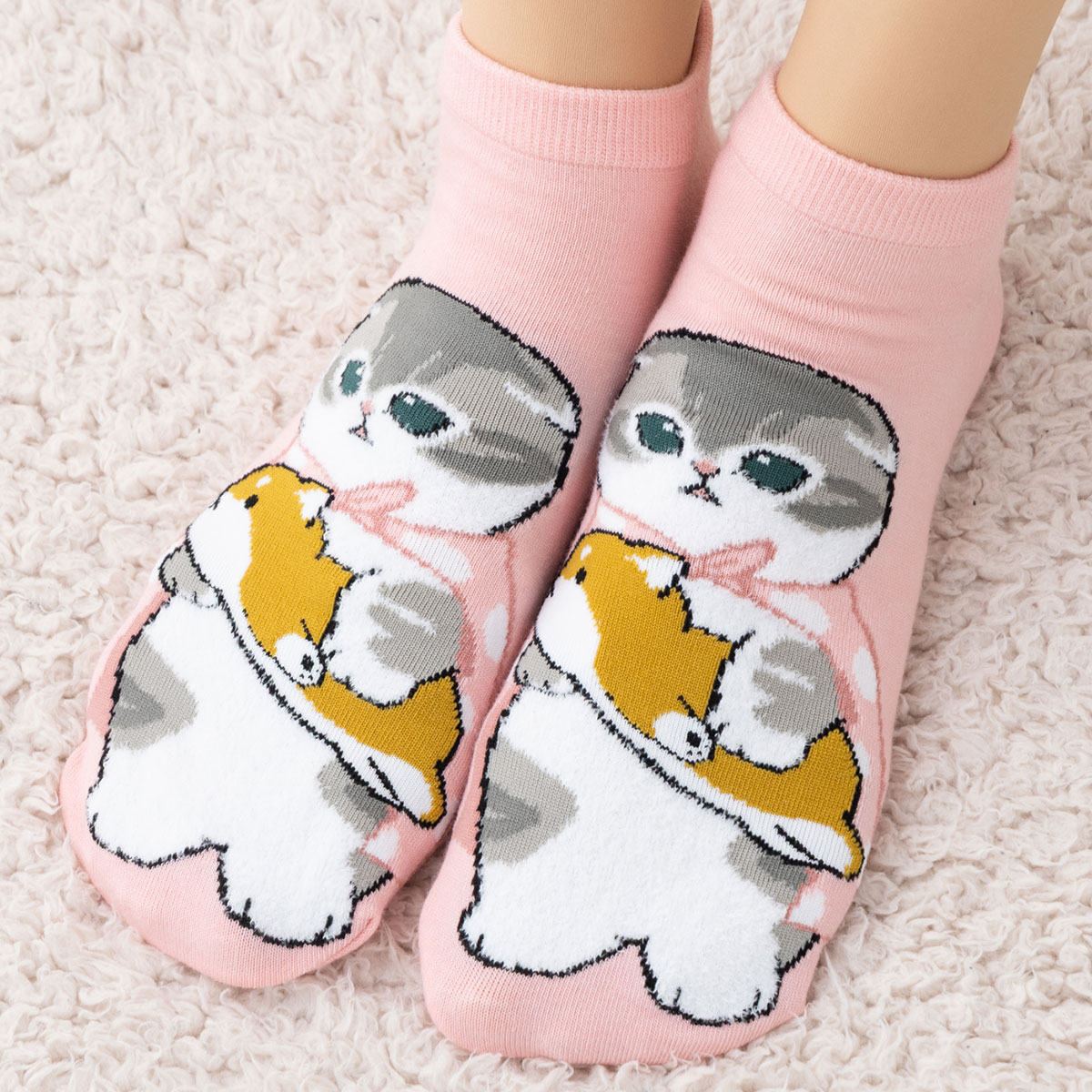 mofusand �ޥ���ޥ��� �Ƥ��ä��� ���󥯥�楽�å��� �ԥ� 23-25cm ��ǥ����� ���� ��ե���� �����å��� wi-msl452002 D1PK