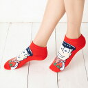 【おそ松さん】おそ松 スニーカー丈 ソックス レッド 23-25cm 靴下 レディース sp-pe1000j