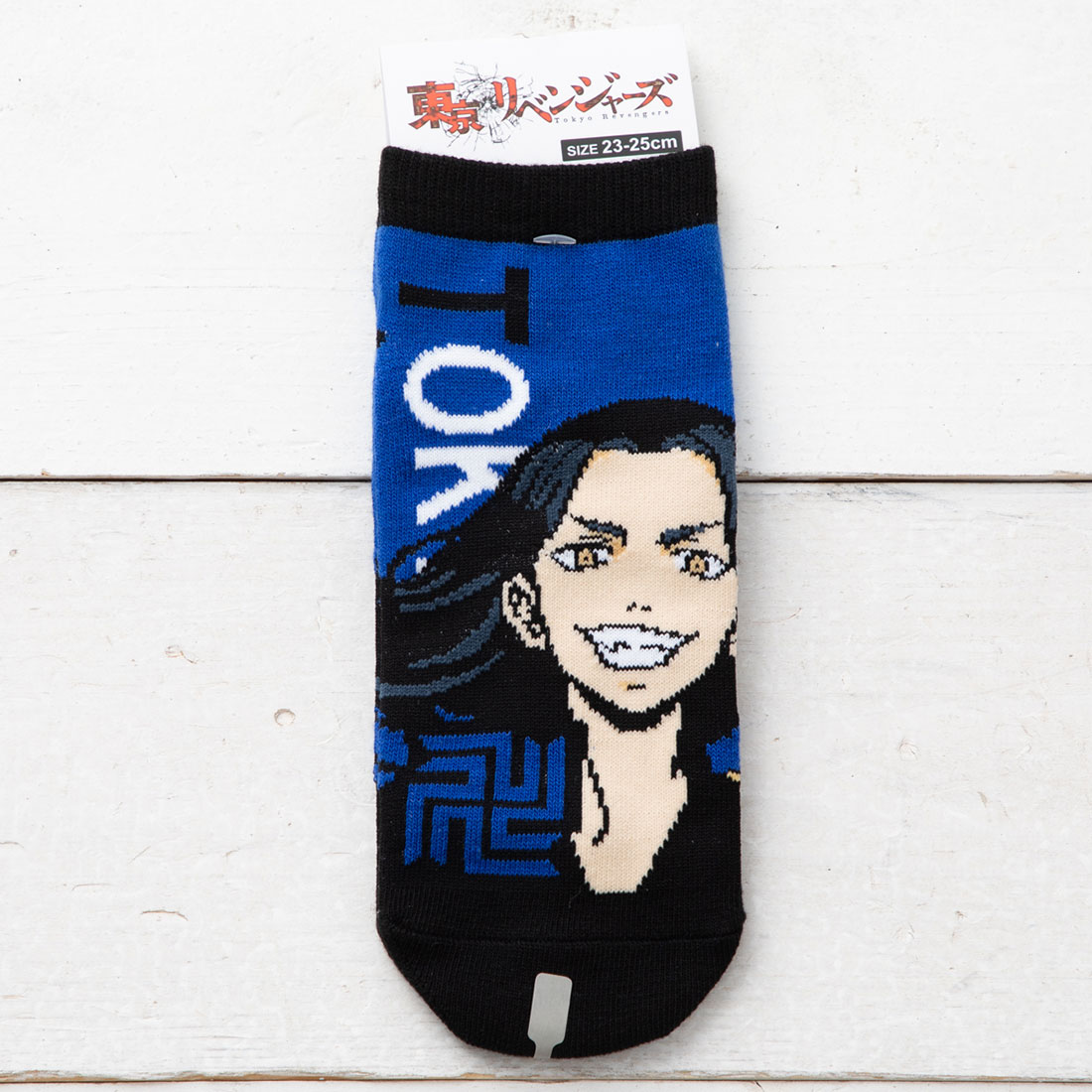 【東京リベンジャーズ】場地圭介 (バジ) 柄 スニーカー丈ソックス 23-25cm 青 レディース 靴下 東リベ