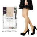 THE LEG BAR ワンポイントフラワー柄 ストッキング M-L・L-LL 黒・ベージュ レディース アツギ パンスト ag-fp12306