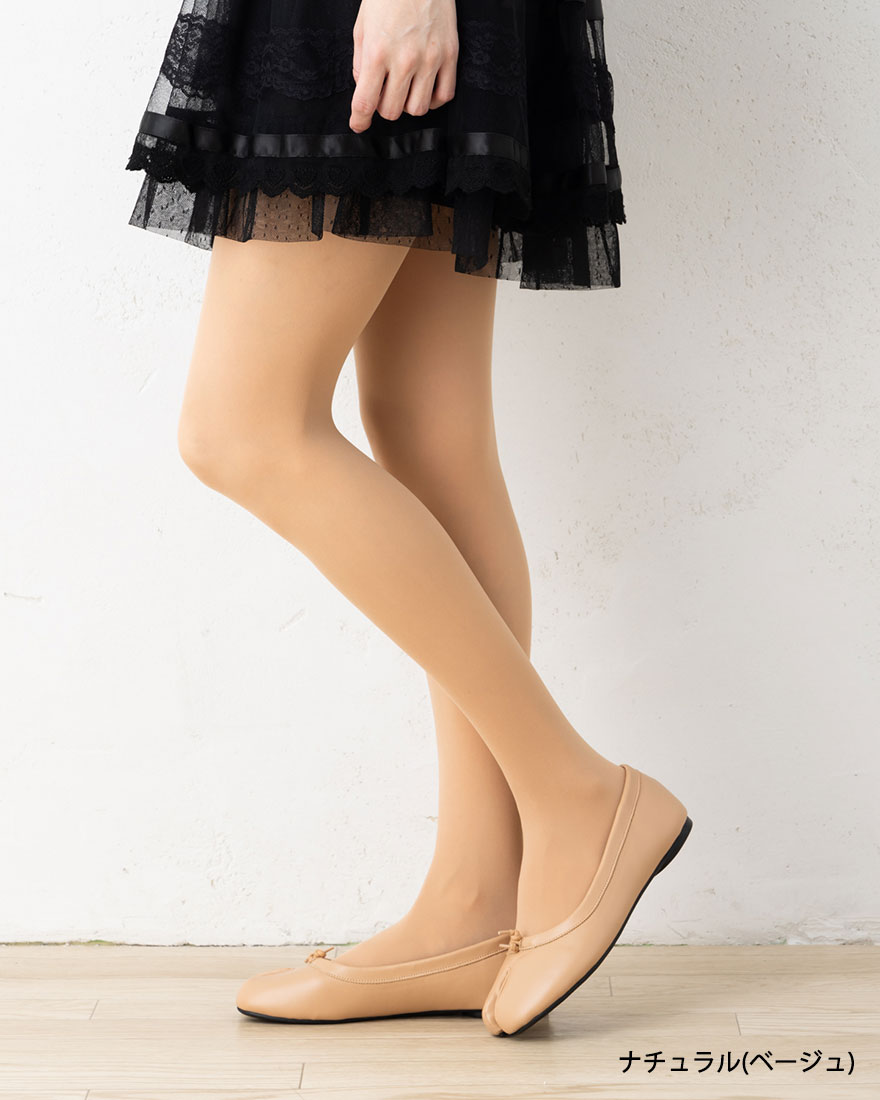 Point Me 足袋タイツ 30デニール 黒・ベージュ M-L・L-LL レディース たび 足袋型タイツ メール便送料無料 mz-ts03 D1PK