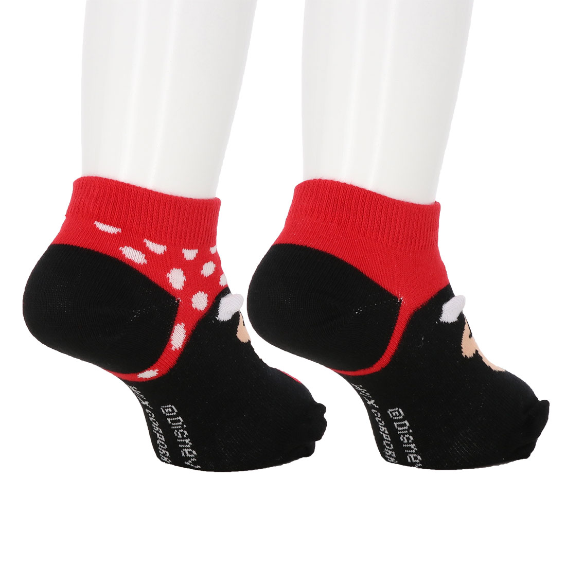 【キッズ16-19cm】ミッキー・ミニー パペットソックス スニーカー丈 左右柄違い WI...