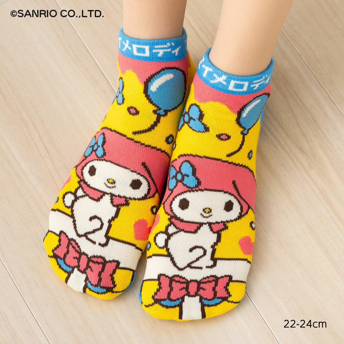 Rakuten - マイメロディ レトロステージ柄 22-24cm　スニーカー丈ソックス　レディース　靴下　サンリオ jp-jgs0664 D1PK