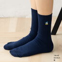 スクールソックス ドナルドダック ワンポイント刺繍 18cm丈 (紺)(23-25cm) リブソックス レディース ディズニー wi-dgl784005