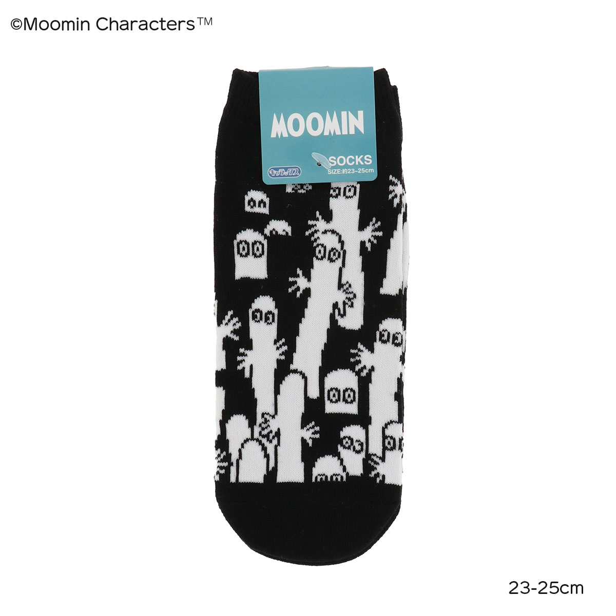 Rakuten - ニョロニョロ いっぱい 黒 スニーカー丈ソックス 23-25cm レディース 靴下 ムーミン MOOMIN スモールプラネット sp-mm3107j