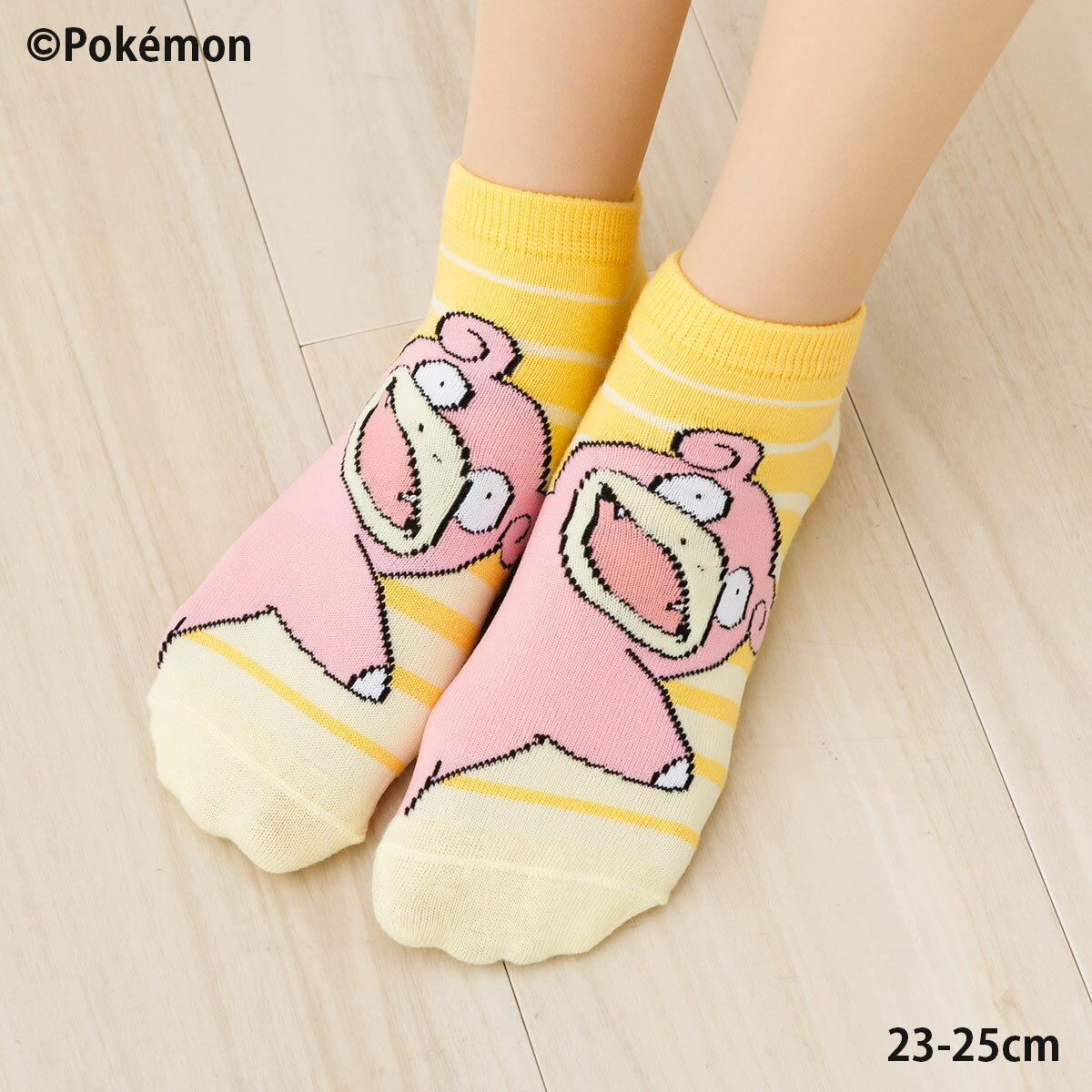 Rakuten - ポケットモンスター ヤドン ボーダー イエロー スニーカー丈ソックス 23-25cm レディース 靴下 ポケモン sp-pm1836j