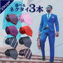 【クーポンで最大2000円OFF】 ネクタイ 3本 セット レギュラータイ 【自由に選べる32タイプ】 おしゃれ 洗えるネクタイ ネクタイセット ギフト ビジネ...