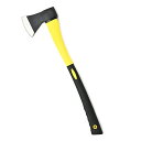 薪割り 手斧 黄色 大サイズ1本 72cm キャンプ用品 鉈 アウトドア 釣り 山歩き 植栽 伐採 木材 加工 ラバグリップ斧 斧 枝打ち 大工斧 万能斧 薪割...