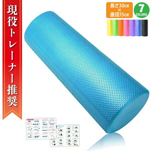 【送料無料】ヨガポールショート 長さ30センチ　直径15センチ　ジム スポーツ yoga ヨガグッズ ストレッチマット ダイエット ストレス 運動不足解消 ヨガマット 黒 ピンク オレンジ パープル グリーン ブルー イエロー