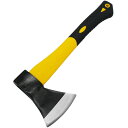 【クーポンで最大2000円OFF】 薪割り 手斧 斧 黄 小 34cm キャンプ用品 鉈 アウトドア 釣り 山歩き 植栽 伐採 木材 加工 ラバグリップ斧 斧 ...