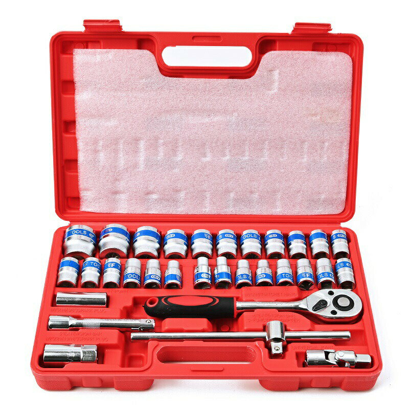  ソケットレンチ TIFONE 1/2 ソケット 32個 赤箱入り 12角レンチ 六角レンチ 8-32 32個 十字レンチ ラチェットレンチ クロスレンチ メンテナンス トルクレンチ