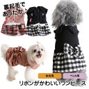 ＼20時より毎時間お一人様限定クーポン利用で50%OFF／犬 服 犬服 暖かい 冬 ワンピース チェックスカート リボン ペット用 チェック柄 スカート コットン 綿 裏起毛 チャーム 全2色 XS-XL ペット 秋冬用 5サイズ オレンジ/ブラック 散歩 送料無料 即日発送 女の子