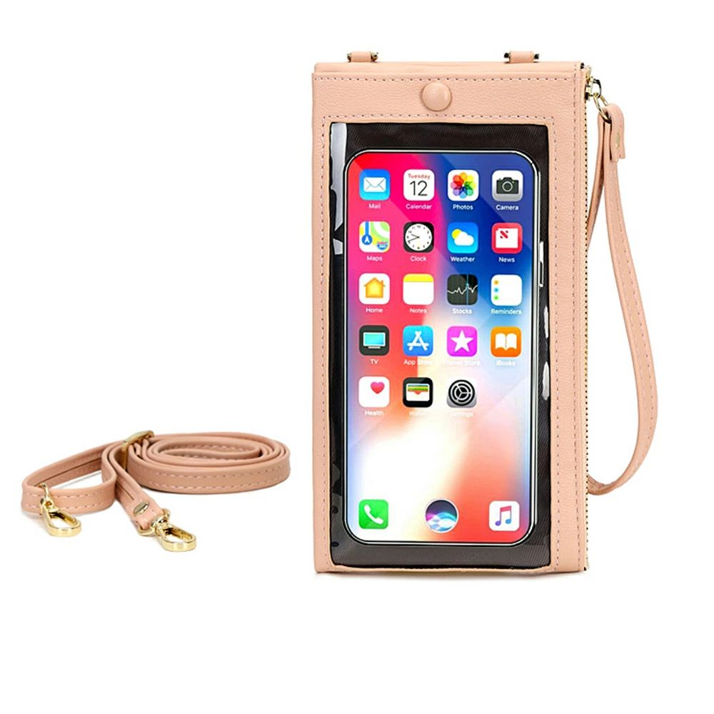 Rakuten - スマホショルダー 財布付き スマホポーチ スマホ 入れたまま操作 スマホバッグ 携帯電話 ショルダーポーチ 薄型長財布 カードケース おしゃれアイフォン収納 韓国 miniministore 86TAOY-001