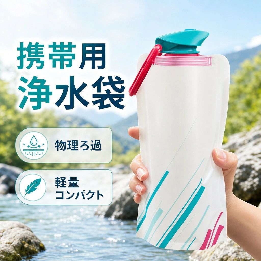 カラー：通常 サイズ：3.3*3.3*12cm 山水を手軽に浄化できる携帯タイプ。登山、キャンプ、災害備え、野外作業の水分補給に 携帯用浄水袋 物理ろ過 軽量コンパクト 特徴 小型軽量 すぐ使える 商品仕様 型番 PF821 ろ材 中空糸膜 ろ過精度 0.01m 重量：50g 注意事項 ・ラッピング対応は行っておりません。 ・予告なく仕様変更になる場合がございます。 ・写真はイメージです。実際の商品と若干異なる場合がございます。 ・基本は全国一律送料無料と対応させていただきますが、沖縄・北海道・離島地域へお届けの場合は別途送料をご請求させていただきます。 ・商品のサイズは採寸方法によって、若干な誤差が生じる場合はあります。ご了承ください。 品質保証 ・出品商品は全て新品未使用です。 ・安心の初期不良対応 ：万が一商品に不具合があった場合は、商品到着後7日以内にご連絡ください。 ・不具合の状況確認のため、写真や動画のご提供をお願いする場合がございます。確認後、速やかに「新品交換」または「ご返金」にて対応させていただきます。 ・お客様に安心してご購入いただけるよう、誠心誠意サポートいたします。「悪い評価」を付ける前に、まずはお気軽にご相談ください。 検索関連ワード アウトドア浄水袋, 携帯浄水器, 携帯用浄水, 登山用, キャンプ用, 災害備え, 防災用品, 野外作業, 直飲み, 山水浄化, 非常用給水, 軽量コンパクト, 携行用, 水のろ過, 屋外レジャー, 携帯用アウトドア浄水袋, 3.3*3.3*12cm, 携帯できる山水の浄化に, 登山, 露営, アウトドア, 防災, 浄水袋, 送料無料, ポイント消化, プレゼント, ギフト, 人気, おすすめ, 新生活, 母の日, 父の日, 誕生日, 楽天スーパーSALE, お買い物マラソン, 買い回り, セール, ランキング, 実用的, 便利グッズ, 日用品, 一人暮らし, 引越し祝い, 入学祝い, 就職祝い, クリスマス, 敬老の日, バレンタイン, ホワイトデー, 母の日ギフト, 父の日ギフト, コンパクト, 軽量, 省スペース, 簡単, 便利, おしゃれ, シンプル, 家庭用, オフィス注意事項：モニターの発色により、実物と異なる場合がございます。