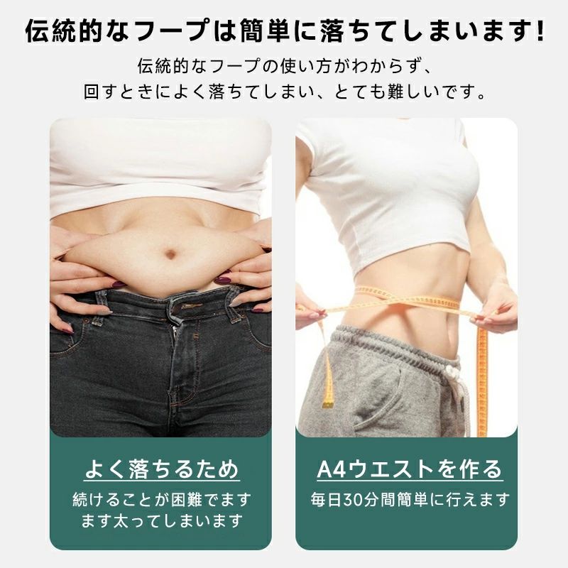 商品盛りだくさん楽天市場店の自動計数 スマートフラフープ ダイエット用 大人用 組み立て式 体幹トレーニング 有酸素運動 脂肪燃焼 フィットネス フラフープ エクサ｜アングル2