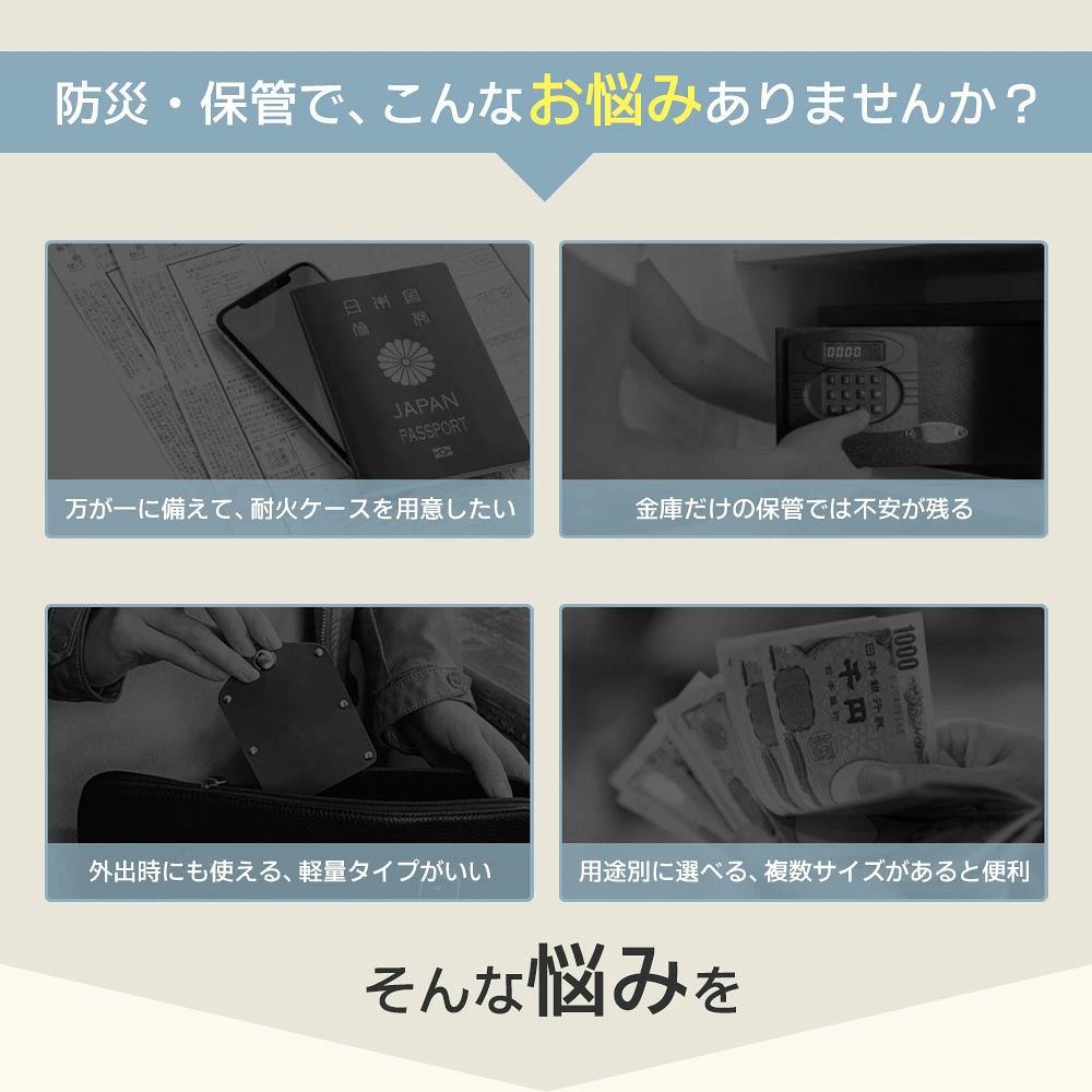 耐火バッグ 1200℃対応 防災ポーチ 耐火ケース 防火袋 耐火金庫 耐火袋 防火バッグ 防火ケース セーフティーバッグ 収納 耐熱 耐水 充電器モバイルバッテリー収納可 飛行機に対応 S/Mサイズ S1個 lotsofproduct-10024866 商品盛りだくさん楽天市場店 サンプル画像3