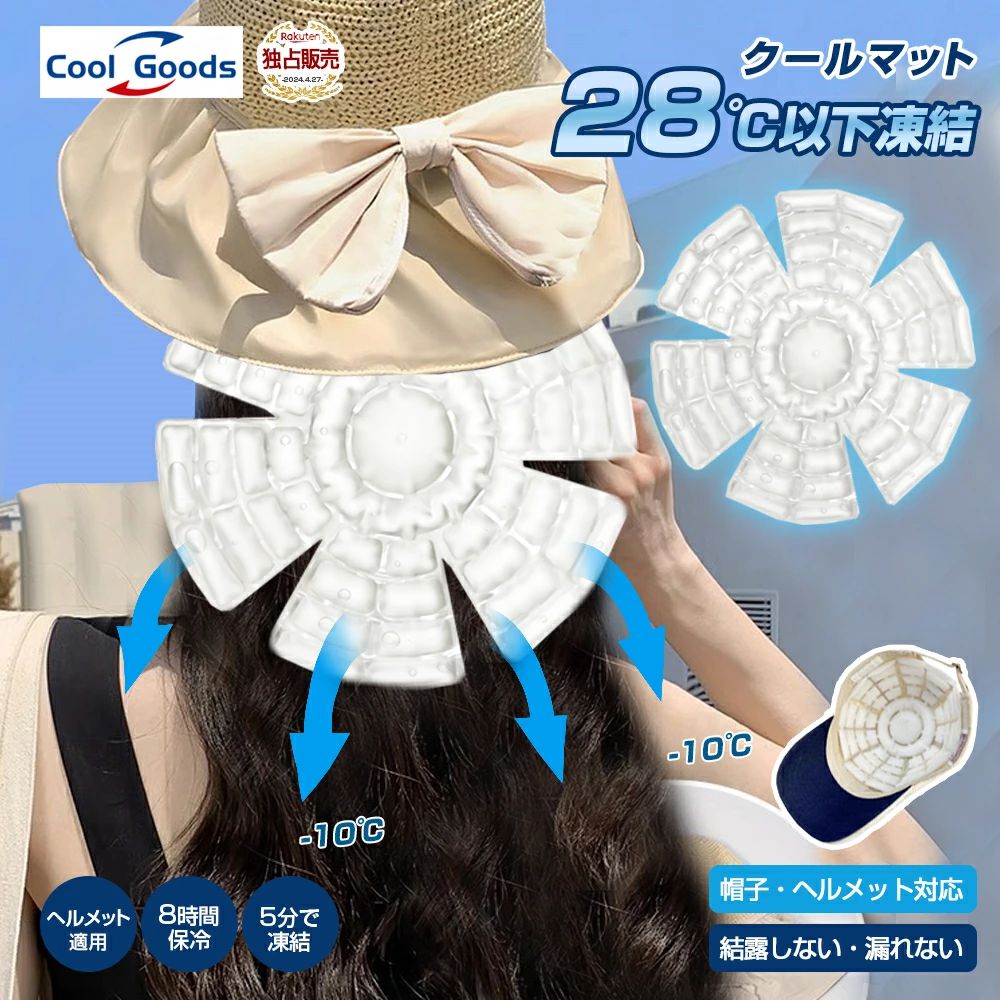 冷感マット 冷感グッズ 暑さ対策 ひんやりグッズ 冷感グッズ 冷却グッズ 通学 スポーツ 結露しない 商品詳細 ☆商品名:冷却グッズ/冷感マット ☆厚み:約0.6cm ☆重量:約140g ☆カラー:透明 ☆材質:PCM+TPU ☆サイズ:約26cm ☆結露温度:20℃ ☆保冷時間:約8時間 ☆適用帽子の頭囲:56CM以上 ☆適応場所:アウトドア/室内/公園/イベント/遊園地/ガーデン/学校/幼稚園 ☆適用対象:赤ちゃん/子供/男の子/女の子/大人/お年寄り/作業員/サラリーマン ☆適用場合:いつも頑張っている自分へのプレゼントに/子供/キッズ/お年寄り/感謝すべき家族へ/友人/彼氏/彼女/パートナーへ/旅行好きな方へ/出張が多い方へ/生活を充実させたい方へ/ワンランクアップの商品がお好きな方へ 商品特徴 ☆【着用するとほとんど目立ちません】帽子と一緒に使えば、かぶった後の見た目からも目立ちません。装着後は屋外で使用しても違和感がありません。帽子の防風ロープと併用すれば脱げずに走ったりジャンプしたりできます。 ☆【耐衝撃性、耐摩擦性があり、変形したり損傷したりしにくいです】繰り返し使用でき、屋外でも使用できます。ベースボールキャップ、カジュアルハット、ヘルメット、ストローハット、ワークキャップ、洋服、パンツなど様々なアイテムと合わせてお使いいただけます。 ☆【最新素材PCMとTPUを使用し、安全で環境に優しく無臭です】PCMとTPUは両方とも、冷却グッズに使用できる最新の環境に優しい素材です。大人も子供も体に害を与えることなく使用でき、非常に実用的で安全です。冷感マッドは凍ると真っ白になります。視覚的にも人々に清涼感を与えます。 ☆【水漏れ防止で防水性があり、収納やお手入れが簡単です】製品の表面から水が漏れることはなく、絞っても製品を損傷しません。 また、防水性に優れており、汗や汚れを吸収しません。 そのため、汗をかいた場合や表面が汚れた場合は、濡れたワイプで拭き取るだけで済みます。また、折りたたんだ後の面積は元のサイズの半分だけになり、場所を取らずに隅々まで収納できます。 ☆【熱中症の危険性について】生命保険文化センターの生活保障に関する調査《速報版》(令和元年度)(※2)によると、入院時の1日あたりの自己負担費用は平均23,300円とあるので、救急車で搬送されそのまま病院で一泊2日した場合、5万円弱の費用がかかる計算になります。熱中症の後遺症としては、脳などの中枢神経障害を起こすことがあります。また、倦怠感やめまい、頭痛などが長期間(数週間から半年、数年など)継続される場合があります。熱中症予防のため、冷感マットをご用意ください。 ☆【家族、恋人、友人へのギフトとして贈ることができます】カラーは透明のみ、サイズも男女兼用なので、買った後に合わないという心配もありません。夏は気温が高く、屋外で活動すると不快感を感じたり、熱中症になりやすくなります。体温が高すぎて不快感を感じたり、眠れないなどの症状がある場合は、アイスパッチを使用してこの問題を改善できます。 大切な方への贈り物としても、また一年中使える商品として実用性も抜群です。 ☆【用途が幅広く、様々なシーンでお使いいただけます】登山、スポーツ、アウトドア、農業、花、工場、釣り、ショッピングモールなどでご使用いただけます。長時間立ち続ける必要がある方や、高温の場所に立つ必要がある方に最適です。高温時の熱中症や発熱時の体冷却などにも最適です。家庭、学校、オフィスなどの場所に適しています。夏は冷却シールがあれば、エアコンをつけていなくても暑く感じません。冷却性能が良く、頭、首、手、脚、足などに使用でき、非常に実用的で便利です。 ☆【20℃で冷凍可能、冷凍後8時間保存可能です】冷感マットを装着すると、高温になっていた頭の温度が徐々に下がり、体の高温による不快感も徐々に弱まっているのがはっきりとわかります。冷蔵庫で5分程度で冷凍できるのでとても便利です。冷感マットの厚さは0.6cm近く、サイズは26cm近くあります。製品内の保冷材の量が増え、カバー範囲も広くなりました。一日屋外で過ごしても熱中症の心配はありません。必ずしも冷蔵庫に入れて凍らせる必要はなく、エアコンの前に置いても凍ることができます。 注意事項 ※発送方法は安心安全の「佐川発送」を扱っています ※お届け先が北海道・沖縄・離島の場合、1500円から3000円の別途送料が発生するかもしれません。 ※入金してから商品到着までにキャンセル不可.　到着後不良等場合はこちらにご連絡ください。 ※発送途中で箱が潰れる可能性あります.ご理解お願いします。 ※何かご質問やご不明な点等がございましたら、お気軽にご連絡下さい。良いアフターサービスを提供いたしますので、ご安心して購入してください。何卒よろしくお願いいたします。 関連キーワード 冷感グッズ 首 冷感グッズ ネック 冷感グッズ あたま 大判 冷却グッズ 長時間 冷却グッズ 睡眠 冷却グッズ 睡眠 冷却グッズ 首 冷却グッズ 頭皮 冷却グッズ 首元 冷却グッズ 家庭用 業務用 旅行 出張 お中元 2023 夏のギフト 瞬間冷感 お中元 ギフトプレゼント ギフト 年末年始 母の日 父の日 御中元 お中元 お見舞い 暑中御見舞 残暑御見舞 敬老の日 記念日 節分 卒業 卒園 バレンタインデー ホワイトデー ひな祭り お花見 ハロウィン クリスマス 冬ギフト お歳暮 御歳暮御祝 御礼 謝礼 御挨拶 粗品 贈答品 お土産 手土産 贈りもの お返し 引き出物 お祝い 結婚祝い 結婚内祝い 出産祝い 出産内祝い 快気祝い 快気内い プチギフト 七五三 入学式 開店祝い 開業祝い 新築祝い 誕生祝い 入学祝い 就職祝い 夏物 七夕 ギフト 旅行 入学 入園 お祝い プレゼント 幼稚園 保育園 立ち仕事 夏休み 旅行 便利 夏物 七夕 ギフト プレゼント 恋人 彼女 彼氏 花火大会 実用的 便利 旅行 出張 母の日 父の日 女性 男性 誕生日 新生活 家電 お買い物マラソン 新生活応援 新学期 父の日ギフト 母の日ギフト 敬老の日 早割り 敬老の日 プレゼント 送別会 ブラック フライデー 2023 祖母 祖父 祖父母 嬉しい 男性 女性 関連カテゴリー 日用品雑貨・文房具・手芸 >> タオル >> 冷却タオル キッズ・ベビー・マタニティ >> ヘルスケア・衛生用品 >> 水まくら・保冷シート スポーツ・アウトドア >> アウトドア >> バッグ >> 保温・保冷バッグ ダイエット・健康 >> 健康グッズ >> 冷却グッズ・暑さ対策用品 >> その他 ダイエット・健康 >> 健康グッズ >> 冷却グッズ・暑さ対策用品 >> 子供用冷却パック ダイエット・健康 >> 健康グッズ >> 冷却グッズ・暑さ対策用品 >> 大人用冷却パック 花・ガーデン・DIY >> DIY・工具 >> 安全・保護用品 >> 作業着・作業服 >> エプロン・前掛け 花・ガーデン・DIY >> DIY・工具 >> 安全・保護用品 >> 作業着・作業服 >> オーバーオール 花・ガーデン・DIY >> DIY・工具 >> 安全・保護用品 >> 作業着・作業服 >> ジャケット 花・ガーデン・DIY >> DIY・工具 >> 安全・保護用品 >> 作業着・作業服 >> シャツ 花・ガーデン・DIY >> DIY・工具 >> 安全・保護用品 >> 作業着・作業服 >> ズボン・パンツ 花・ガーデン・DIY >> DIY・工具 >> 安全・保護用品 >> 作業着・作業服 >> その他 花・ガーデン・DIY >> DIY・工具 >> 安全・保護用品 >> 作業着・作業服 >> つなぎ 花・ガーデン・DIY >> DIY・工具 >> 安全・保護用品 >> 作業着・作業服 >> ベスト 花・ガーデン・DIY >> DIY・工具 >> 安全・保護用品 >> 作業着・作業服 >> 作業服用ファン・ヒーター 花・ガーデン・DIY >> DIY・工具 >> 安全・保護用品 >> 作業帽 花・ガーデン・DIY >> DIY・工具 >> 安全・保護用品 >> 作業用手袋 花・ガーデン・DIY >> DIY・工具 >> 作業用冷暖房器具 >> その他冷感マット 冷感グッズ 暑さ対策 ひんやりグッズ 冷感グッズ 冷却グッズ 通学 スポーツ 結露しない 商品詳細 ☆商品名:冷却グッズ/冷感マット ☆厚み:約0.6cm ☆重量:約140g ☆カラー:透明 ☆材質:PCM+TPU ☆サイズ:約26cm ☆結露温度:20℃ ☆保冷時間:約8時間 ☆適用帽子の頭囲:56CM以上 ☆適応場所:アウトドア/室内/公園/イベント/遊園地/ガーデン/学校/幼稚園 ☆適用対象:赤ちゃん/子供/男の子/女の子/大人/お年寄り/作業員/サラリーマン ☆適用場合:いつも頑張っている自分へのプレゼントに/子供/キッズ/お年寄り/感謝すべき家族へ/友人/彼氏/彼女/パートナーへ/旅行好きな方へ/出張が多い方へ/生活を充実させたい方へ/ワンランクアップの商品がお好きな方へ 商品特徴 ☆【着用するとほとんど目立ちません】帽子と一緒に使えば、かぶった後の見た目からも目立ちません。装着後は屋外で使用しても違和感がありません。帽子の防風ロープと併用すれば脱げずに走ったりジャンプしたりできます。 ☆【耐衝撃性、耐摩擦性があり、変形したり損傷したりしにくいです】繰り返し使用でき、屋外でも使用できます。ベースボールキャップ、カジュアルハット、ヘルメット、ストローハット、ワークキャップ、洋服、パンツなど様々なアイテムと合わせてお使いいただけます。 ☆【最新素材PCMとTPUを使用し、安全で環境に優しく無臭です】PCMとTPUは両方とも、冷却グッズに使用できる最新の環境に優しい素材です。大人も子供も体に害を与えることなく使用でき、非常に実用的で安全です。冷感マッドは凍ると真っ白になります。視覚的にも人々に清涼感を与えます。 ☆【水漏れ防止で防水性があり、収納やお手入れが簡単です】製品の表面から水が漏れることはなく、絞っても製品を損傷しません。 また、防水性に優れており、汗や汚れを吸収しません。 そのため、汗をかいた場合や表面が汚れた場合は、濡れたワイプで拭き取るだけで済みます。また、折りたたんだ後の面積は元のサイズの半分だけになり、場所を取らずに隅々まで収納できます。 ☆【熱中症の危険性について】生命保険文化センターの生活保障に関する調査《速報版》(令和元年度)(※2)によると、入院時の1日あたりの自己負担費用は平均23,300円とあるので、救急車で搬送されそのまま病院で一泊2日した場合、5万円弱の費用がかかる計算になります。熱中症の後遺症としては、脳などの中枢神経障害を起こすことがあります。また、倦怠感やめまい、頭痛などが長期間(数週間から半年、数年など)継続される場合があります。熱中症予防のため、冷感マットをご用意ください。 ☆【家族、恋人、友人へのギフトとして贈ることができます】カラーは透明のみ、サイズも男女兼用なので、買った後に合わないという心配もありません。夏は気温が高く、屋外で活動すると不快感を感じたり、熱中症になりやすくなります。体温が高すぎて不快感を感じたり、眠れないなどの症状がある場合は、アイスパッチを使用してこの問題を改善できます。 大切な方への贈り物としても、また一年中使える商品として実用性も抜群です。 ☆【用途が幅広く、様々なシーンでお使いいただけます】登山、スポーツ、アウトドア、農業、花、工場、釣り、ショッピングモールなどでご使用いただけます。長時間立ち続ける必要がある方や、高温の場所に立つ必要がある方に最適です。高温時の熱中症や発熱時の体冷却などにも最適です。家庭、学校、オフィスなどの場所に適しています。夏は冷却シールがあれば、エアコンをつけていなくても暑く感じません。冷却性能が良く、頭、首、手、脚、足などに使用でき、非常に実用的で便利です。 ☆【20℃で冷凍可能、冷凍後8時間保存可能です】冷感マットを装着すると、高温になっていた頭の温度が徐々に下がり、体の高温による不快感も徐々に弱まっているのがはっきりとわかります。冷蔵庫で5分程度で冷凍できるのでとても便利です。冷感マットの厚さは0.6cm近く、サイズは26cm近くあります。製品内の保冷材の量が増え、カバー範囲も広くなりました。一日屋外で過ごしても熱中症の心配はありません。必ずしも冷蔵庫に入れて凍らせる必要はなく、エアコンの前に置いても凍ることができます。 注意事項 ※発送方法は安心安全の「佐川発送」を扱っています ※お届け先が北海道・沖縄・離島の場合、1500円から3000円の別途送料が発生するかもしれません。 ※入金してから商品到着までにキャンセル不可.　到着後不良等場合はこちらにご連絡ください。 ※発送途中で箱が潰れる可能性あります.ご理解お願いします。 ※何かご質問やご不明な点等がございましたら、お気軽にご連絡下さい。良いアフターサービスを提供いたしますので、ご安心して購入してください。何卒よろしくお願いいたします。 関連キーワード 冷感グッズ 首 冷感グッズ ネック 冷感グッズ あたま 大判 冷却グッズ 長時間 冷却グッズ 睡眠 冷却グッズ 睡眠 冷却グッズ 首 冷却グッズ 頭皮 冷却グッズ 首元 冷却グッズ 家庭用 業務用 旅行 出張 お中元 2023 夏のギフト 瞬間冷感 お中元 ギフトプレゼント ギフト 年末年始 母の日 父の日 御中元 お中元 お見舞い 暑中御見舞 残暑御見舞 敬老の日 記念日 節分 卒業 卒園 バレンタインデー ホワイトデー ひな祭り お花見 ハロウィン クリスマス 冬ギフト お歳暮 御歳暮御祝 御礼 謝礼 御挨拶 粗品 贈答品 お土産 手土産 贈りもの お返し 引き出物 お祝い 結婚祝い 結婚内祝い 出産祝い 出産内祝い 快気祝い 快気内い プチギフト 七五三 入学式 開店祝い 開業祝い 新築祝い 誕生祝い 入学祝い 就職祝い 夏物 七夕 ギフト 旅行 入学 入園 お祝い プレゼント 幼稚園 保育園 立ち仕事 夏休み 旅行 便利 夏物 七夕 ギフト プレゼント 恋人 彼女 彼氏 花火大会 実用的 便利 旅行 出張 母の日 父の日 女性 男性 誕生日 新生活 家電 お買い物マラソン 新生活応援 新学期 父の日ギフト 母の日ギフト 敬老の日 早割り 敬老の日 プレゼント 送別会 ブラック フライデー 2023 祖母 祖父 祖父母 嬉しい 男性 女性 関連カテゴリー 日用品雑貨・文房具・手芸 >> タオル >> 冷却タオル キッズ・ベビー・マタニティ >> ヘルスケア・衛生用品 >> 水まくら・保冷シート スポーツ・アウトドア >> アウトドア >> バッグ >> 保温・保冷バッグ ダイエット・健康 >> 健康グッズ >> 冷却グッズ・暑さ対策用品 >> その他 ダイエット・健康 >> 健康グッズ >> 冷却グッズ・暑さ対策用品 >> 子供用冷却パック ダイエット・健康 >> 健康グッズ >> 冷却グッズ・暑さ対策用品 >> 大人用冷却パック 花・ガーデン・DIY >> DIY・工具 >> 安全・保護用品 >> 作業着・作業服 >> エプロン・前掛け 花・ガーデン・DIY >> DIY・工具 >> 安全・保護用品 >> 作業着・作業服 >> オーバーオール 花・ガーデン・DIY >> DIY・工具 >> 安全・保護用品 >> 作業着・作業服 >> ジャケット 花・ガーデン・DIY >> DIY・工具 >> 安全・保護用品 >> 作業着・作業服 >> シャツ 花・ガーデン・DIY >> DIY・工具 >> 安全・保護用品 >> 作業着・作業服 >> ズボン・パンツ 花・ガーデン・DIY >> DIY・工具 >> 安全・保護用品 >> 作業着・作業服 >> その他 花・ガーデン・DIY >> DIY・工具 >> 安全・保護用品 >> 作業着・作業服 >> つなぎ 花・ガーデン・DIY >> DIY・工具 >> 安全・保護用品 >> 作業着・作業服 >> ベスト 花・ガーデン・DIY >> DIY・工具 >> 安全・保護用品 >> 作業着・作業服 >> 作業服用ファン・ヒーター 花・ガーデン・DIY >> DIY・工具 >> 安全・保護用品 >> 作業帽 花・ガーデン・DIY >> DIY・工具 >> 安全・保護用品 >> 作業用手袋 花・ガーデン・DIY >> DIY・工具 >> 作業用冷暖房器具 >> その他