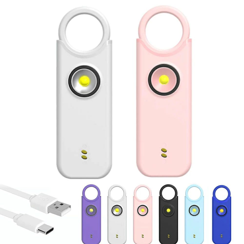 商品説明 夜歩き護身+窓侵入防止両用 1.アラームラッチモード：ラッチを引いてアラームを鳴らし、ライトが同時に点滅し始めます。音と光のダブルで危険を知らせることができます！ 2.センサーアラームモード：ボタンを長押すとDiの音がし、10秒後ライトが一回点滅すると、起動します！振動したり揺れたりするとアラームがトリガーされます！夜にドアや窓などにかけることで泥棒の侵入を予防することができます。 3.両用ライトモード：この防犯ブザーはライトが付き、夜間歩行の時に懐中電灯として使用できます。危険に遭遇した場合は、フラッシュモードをオンにでき、周囲の人に警告したり注意したりすることができます。 135dB超大音量防犯アラーム 遠くの人にも気づいてもらえる135dbの超大音量で相手を驚かせ、逃げる機会を得ることができ、同時に周囲の注意を引き、助けを求めることができます。いざという時の安心が高まります。また、頑丈なABS樹脂で作られており、ちょっとした落としたくらいの衝撃では破損しにくいです。 LEDライト付き＆2つの点灯モード 防犯ブザー本体下部にLEDライトがつき、「ライト」ボタンを短く押すごとに「点灯」「点滅」という2種の点灯モードが切り替わります。懐中電灯のように使える、音と光のダブルで危険を知らせることができます。暗い道も安心な防犯アラーム手元を照らしたり、車や自転車に存在を知らせたりすることで、お子さまを危険から守れます。 電量不足警告 充電ケーブルが付属しておる防犯ブザーは、繰り返し使用できるtype-c充電設計を採用しており、面倒な電池交換が不要で、環境に優しく経済的です。また、電気量不足警告機能があるため、充電を忘れて使用できなくなる心配は要りません。 仕様 アラームの持続時間：60分 常時点灯の持続時間：60分 フラッシュの持続時間：120分 製品サイズ：9.3mm*30mm*12.5mm 製品重さ：25g　電池容量150mAH