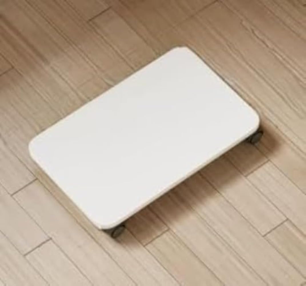 Rakuten - ファンヒーター/プリンター台兼用 家庭業務両用 キャスター付き 耐荷重 (ブラウン 35*30*6.2センチメートル) 室内移動・重荷物運搬・植物置き用 多用途移動台車 防水加工