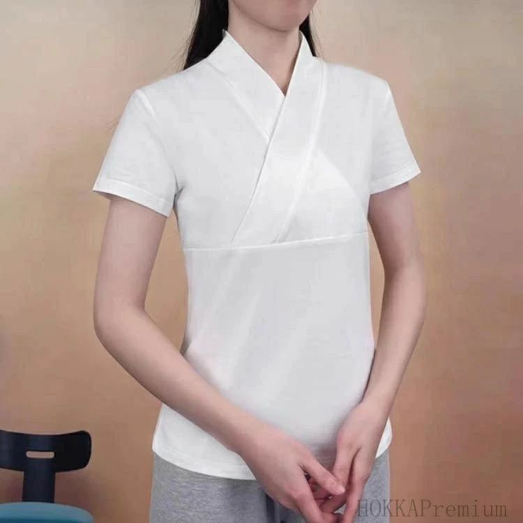 半襦袢 Tシャツ 肌襦袢 襟付き 半 襦袢 さらし 白 半袖 半衿 半襟 夏 和装 肌着 レ...