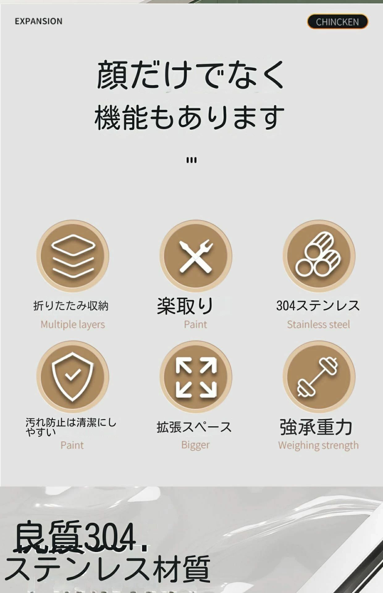 シンク上 折りたたみ 食器 まな板 ペットボトル 各種物品 水切り用 コンパクト 省スペース スリム キッチン 折畳み ステンレス鋼 食器置き 台所 キッチン用品 伸縮 食器 水切り 折り畳み水切り 作業スペース 狭いキッチン 錆びない プレート 乾燥 3