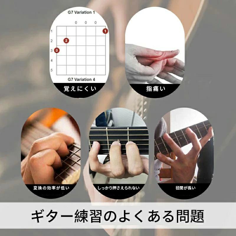 商品盛りだくさん楽天市場店のギターコードプレッサー、ギターアタッチメントギター学習ツール｜アングル2