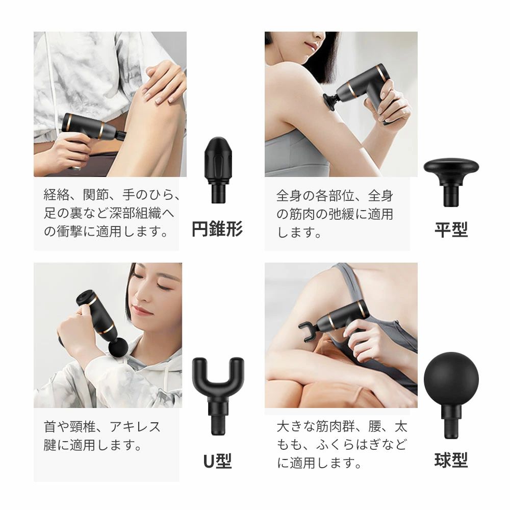 マッサージガン 軽量 ミニ 筋膜リリースガン 筋膜リリース ハンディマッサージャー 電動 マッサージャー ハンディガン 強力振動 運動器具 マッサージ器 マッサージ 誕生日 プレゼント ギフト 肩 首 腰 全身 ケア 3