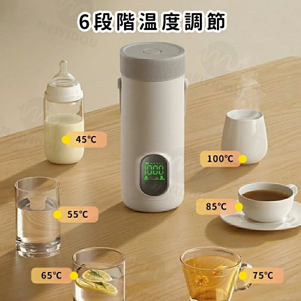【持ち運びに便利】電気ケトル 18W USB急速充電式 ワイヤレス 湯沸かしポット 350m...