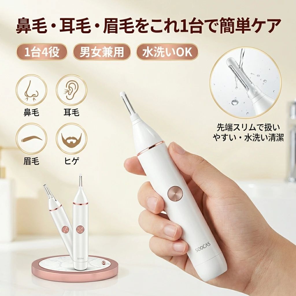 【鼻毛・耳毛・眉毛を手軽にケア】鼻毛カッター 男女兼用 メンズ 鼻毛シェーバー 鼻毛切り はなげカッター エチケットカッター 耳毛カッター 眉毛 鼻毛 鼻毛抜き 水洗いOK 父の日 彼氏 プレゼント ポイント消化 ギフト 人気 おすすめ 新生活 母の日 誕生日