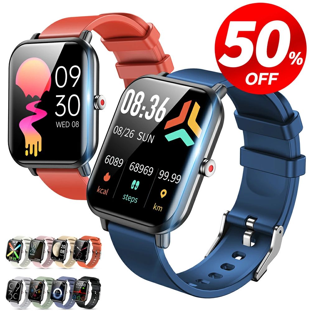 スマートウォッチ 心拍数 大画面 腕時計 レディース 歩数計 スマートウォッチ メンズ 7色展開 IP68防水 GPS連携 Line 着信通知 睡眠検測 GPS連携 日本語 プレゼント iphone&android クリスマス プレゼント ギフト 送料無料