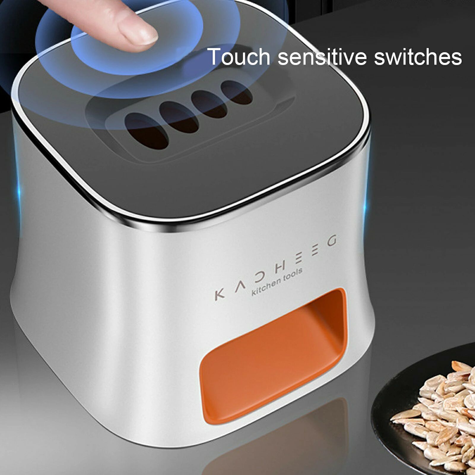 ひまわりの種 殻剥き器 電動 自動 ピーラー タッチセンサー式 皮むき 触れるだけ ...