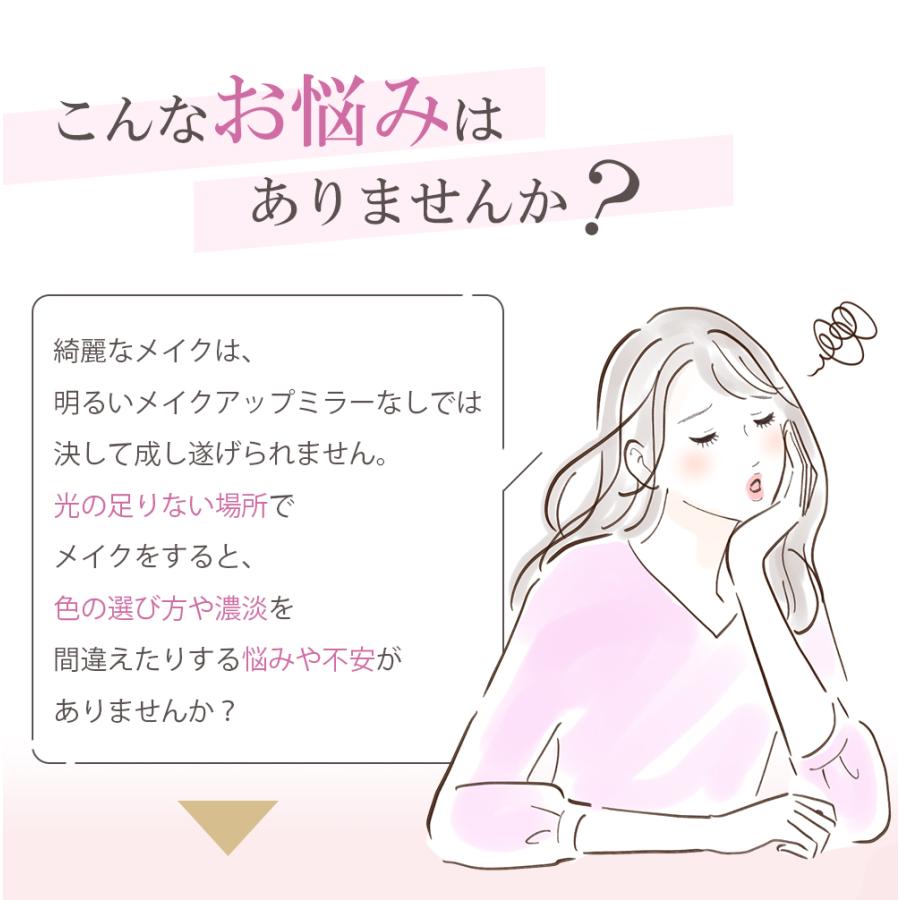 商品盛りだくさん楽天市場店のンデレラ 女優ミラー LEDライト70灯 化粧鏡 三面鏡 卓上ミラー ledメイク 多機能バッテリー内蔵 Tyoe-c 充電タイプ 折りたたみ 卓上鏡 2倍 3倍 明るさ 無段階調光 角度自由調整 おしゃれ かわいい 卓上鏡｜アングル3