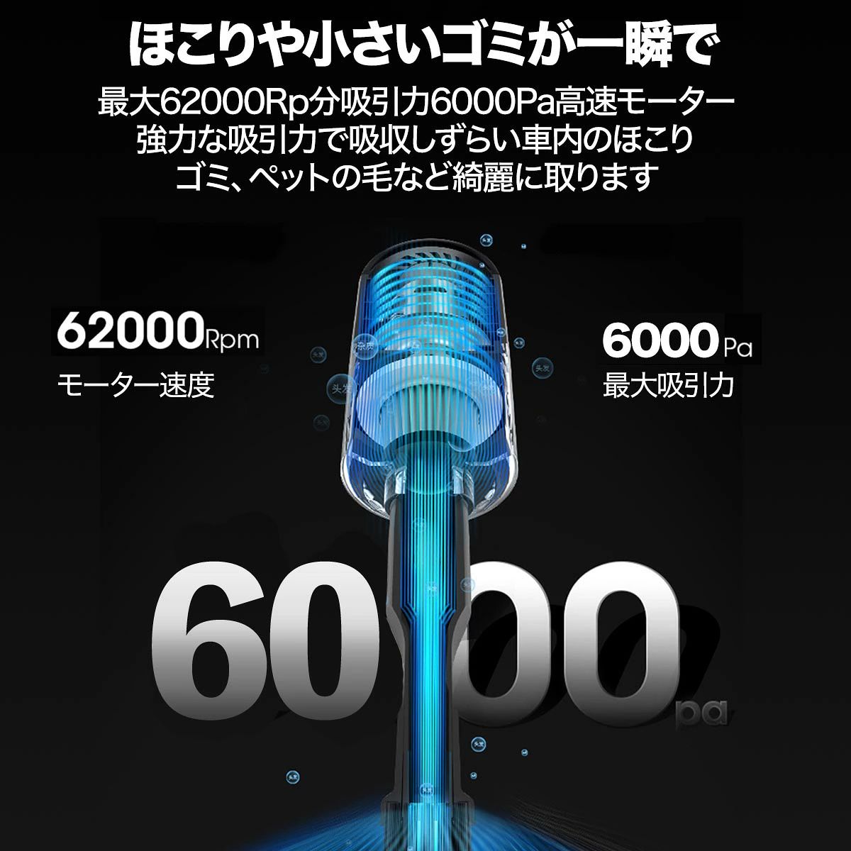 掃除機 コードレス ハンディクリーナー 車載掃除機 車用掃除機 家 車 乾湿両用 usb...