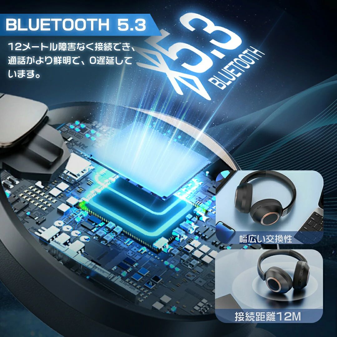 bluetooth ワイヤレスイヤホン ワイヤレス 有線 無線 兼用 重低音 折り畳み 高音質...