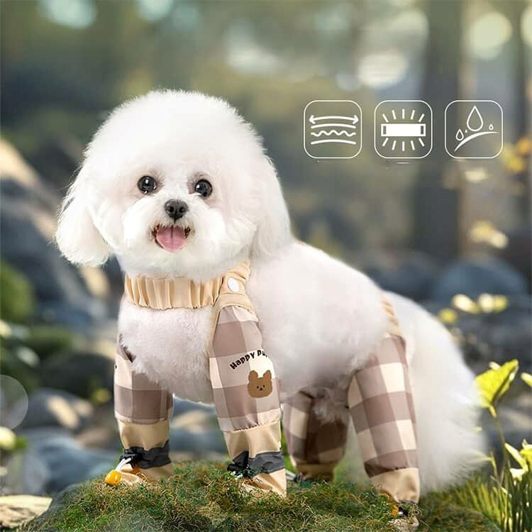 犬用レッグカバー スペンダー付き犬用パンツ サスペンダー付き 防水 犬用ブーツ 滑...