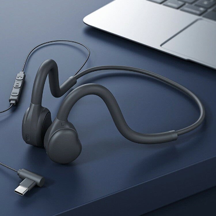 ヘッドホン 3.5mm 有線 IOS 耳をふさがずに TYPE-C ハンズフリー通話 ながら聴きイヤホン オープンイヤー ヘッドセット テレワーク 耳に痛くならない 骨伝導イヤホン 有線イヤホン イヤホン 黒 耳を塞がない lotus-sound-10041983 ロータスサウンド サンプル画像2
