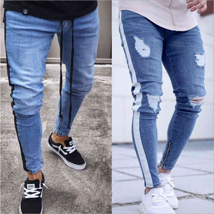 ダメージ メンズ スキニー スリム スキニーパンツ パッチワーク スキニーデニムパンツ デニムパンツ デニム パンツ ダメージ 個性的