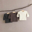 無地 長袖 ベビー服 ベビー ゆったり カットソー 定番 シンプル Tシャツ 2021新作 インナー トップス 男女兼用 男の子 女の子 カジュアル 66cm-...