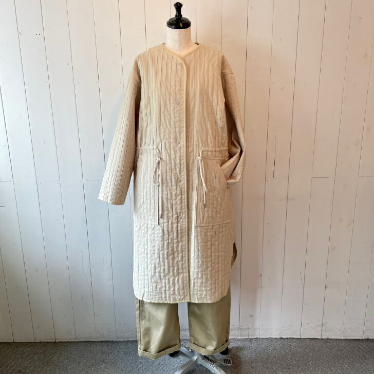 yuni【ユニ】【SALE】quilt like パイピングロングコート【送料無料】【レディースコート】
