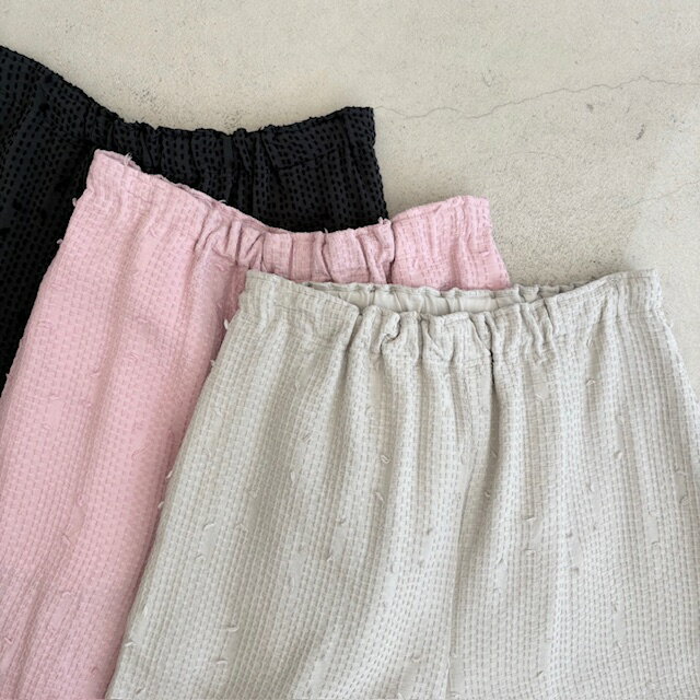 Rakuten - qiri【キリ】sashiko jacquard low gather wide pants【送料無料】【レディース】【刺し子風パンツ】