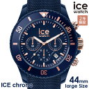 楽天ルイコレクション楽天市場店【SALE】10％OFFクーポン配布中！5/1（水）～ご利用分！ICE WATCH アイスウォッチ 腕時計 メンズ アイスクロノ ダークブルー ローズゴールド 020621 安心の国内正規品 代引手数料無料 送料無料 あす楽 即納可能