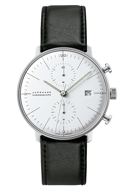 2000・1000・777・500円クーポン配布中!3/27迄!ユンハンス マックスビル Max Bill by Junghans Chronoscope クロノスコープ 腕時計 メンズ クロノグラフ 機械式 027 4600 00 安心の国内正規品 代引手数料無料 送料無料