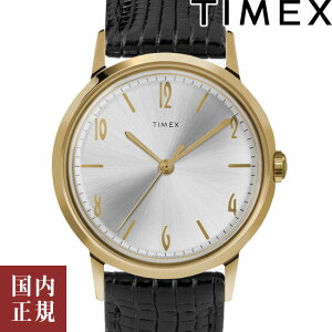 10％OFFクーポン配布中！8/18(木)開始分！TIMEX タイメックス 腕時計 メンズ レディース マーリン ハンドワインド 34mm レザー 手巻き シルバー/ゴールド/ブラック TW2T18400 安心の正規品 代引手数料無料 送料無料