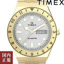 タイメックス 腕時計（メンズ） 2000・1000・777・500円クーポン配布中!3/27迄!TIMEX タイメックス 腕時計 メンズ レディース Qタイメックス 36mm ホワイト ゴールド TW2U95800 安心の正規品 代引手数料無料 送料無料 あす楽 即納可能