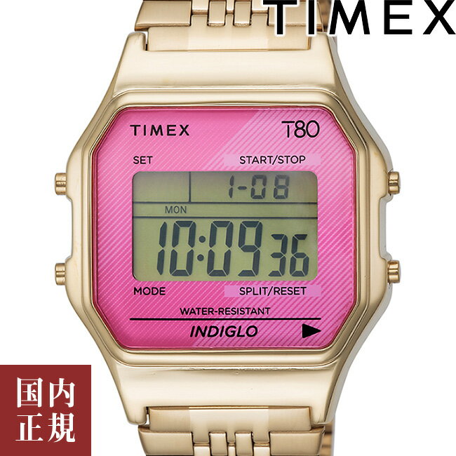 タイメックス 腕時計（メンズ） 10％OFFクーポン配布中！5/18からご利用分！TIMEX タイメックス 腕時計 メンズ タイメックス80 ゴールド/ピンク TW2V19400 安心の国内正規品 代引手数料無料 送料無料