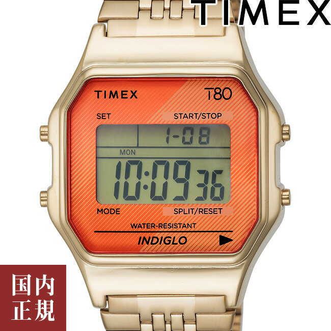 タイメックス 腕時計（メンズ） 2000・1000・777・500円クーポン配布中!5/16 1:59迄!TIMEX タイメックス 腕時計 メンズ タイメックス80 ゴールド/オレンジ TW2V19500 安心の国内正規品 代引手数料無料 送料無料