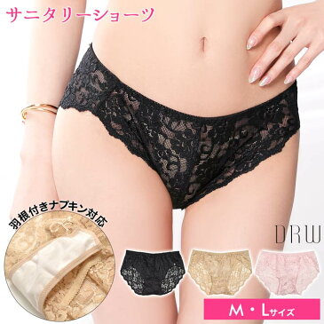 【1000円OFFクーポン配布】 透けエロSEXY 総レース 羽ポケット付サニタリーショーツショーツ単品 タンガ ソング デイジーストア あす楽