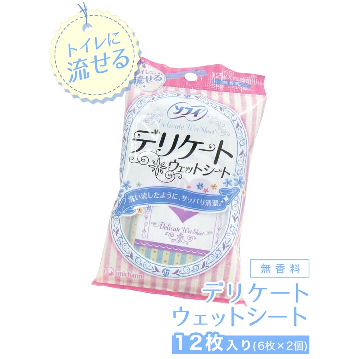 【30%OFFクーポン配布中！〜27日9:59】デリケート ウェットシート トイレに流せる ソフィ デリケート ウェットシート | デリケートゾーン ケア 保湿 ノンアルコール 生理 おりもの ニオイ 臭い 消臭 かゆみ 対策 清潔 トイレ ウェットティッシュ drwのサムネイル